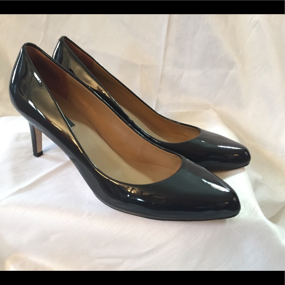 Patent leather, Navy Kitten Heels, Worn Once!!